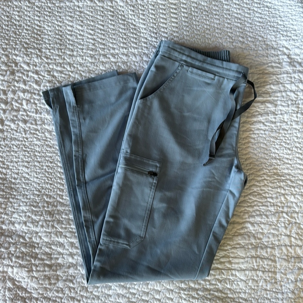 Figs dusty blue yola scrub bottoms. Washed but never worn.